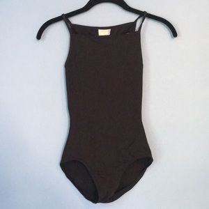 Black cut out back body suit (leotard)